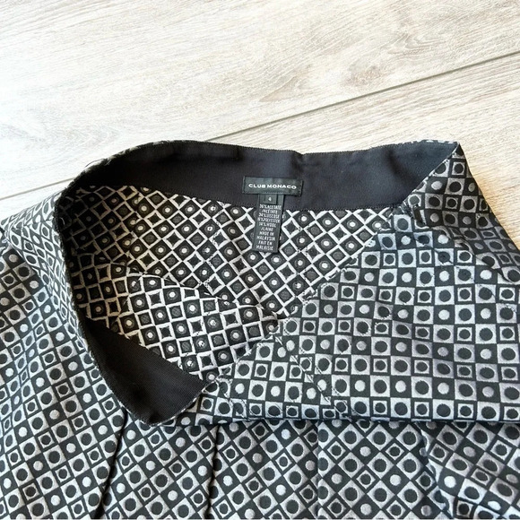 Club Monaco Pleated  Jacquard Metallic Skirt - Picture 6 of 12